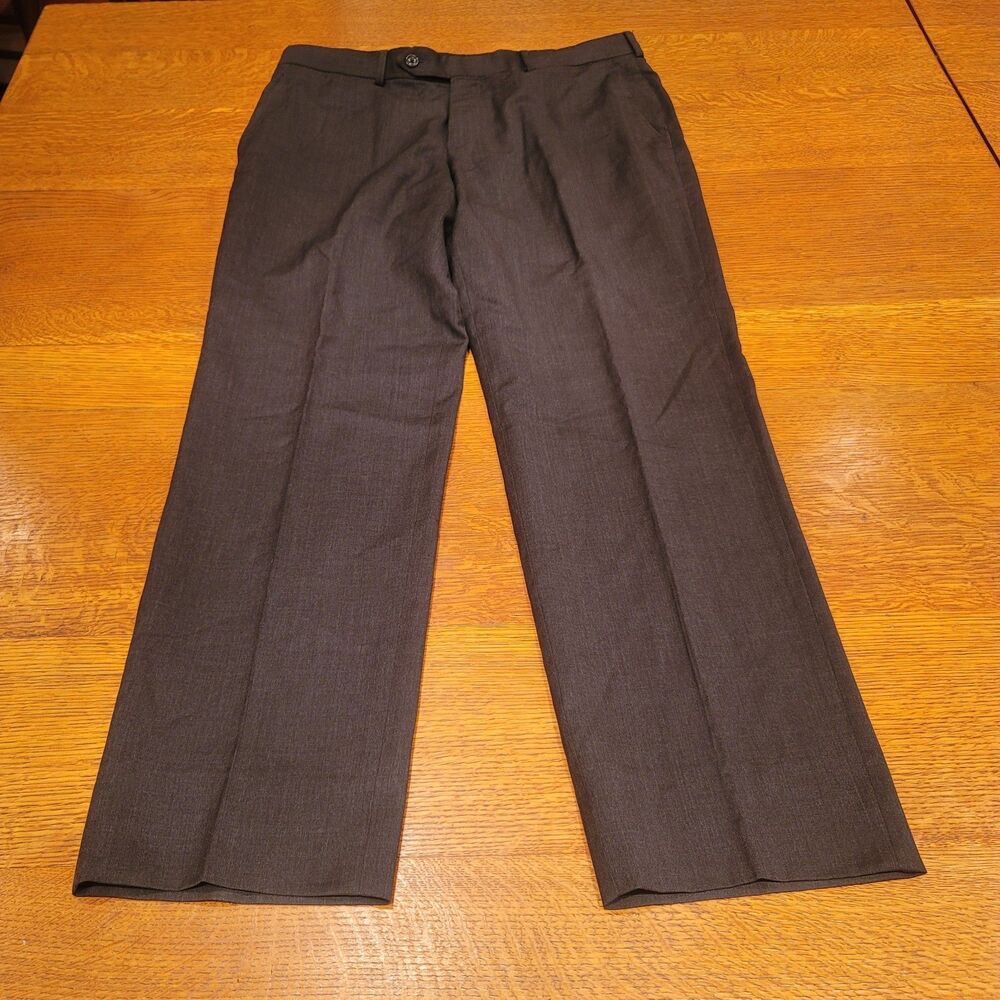 Brooks Brothers 1818 Milano Dress Pants Wool Mens 36 Gray USA
